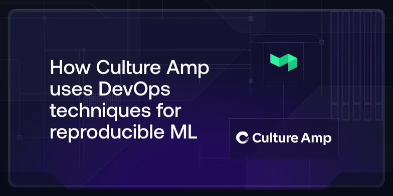 Andy Mackinlay from Culture Amp presenting a webinar on how CultureAmp uses DevOps techniques for reproducible ML