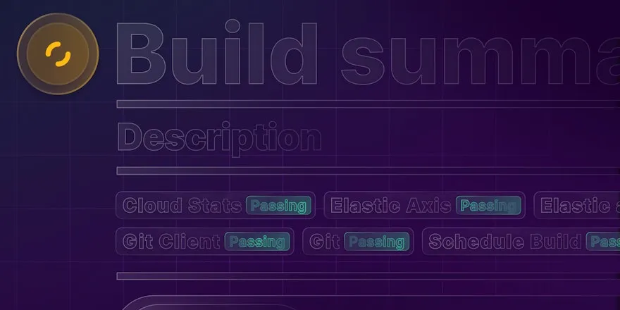 An abstract image showing a simulated build summary.